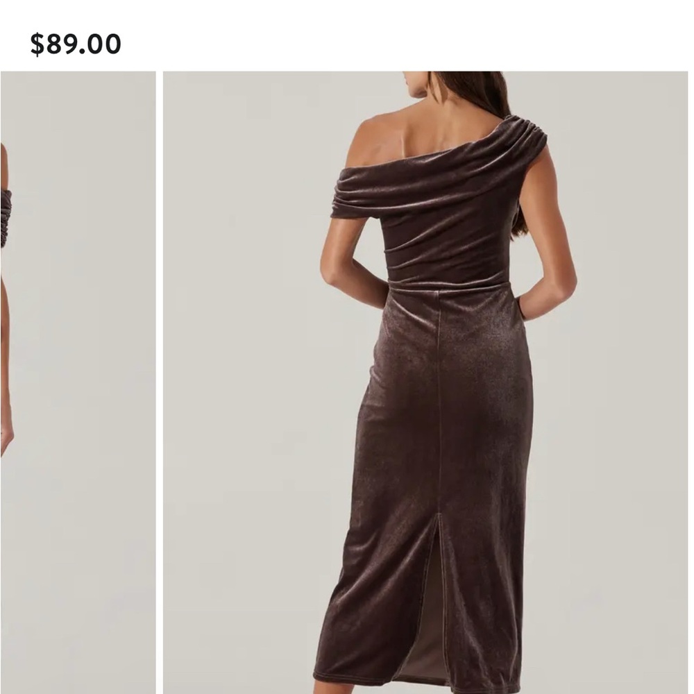 ASTR the label velvet midi dress 🤎 NWT